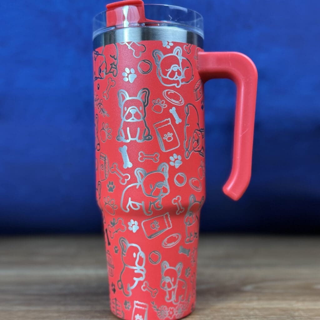 30 Oz Engraved Grippy Tumbler Intricate Design