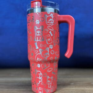 30 Oz Engraved Grippy Tumbler Intricate Design