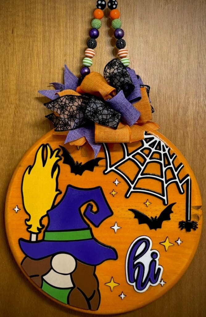 3d Halloween Broomhilda Door Hanger